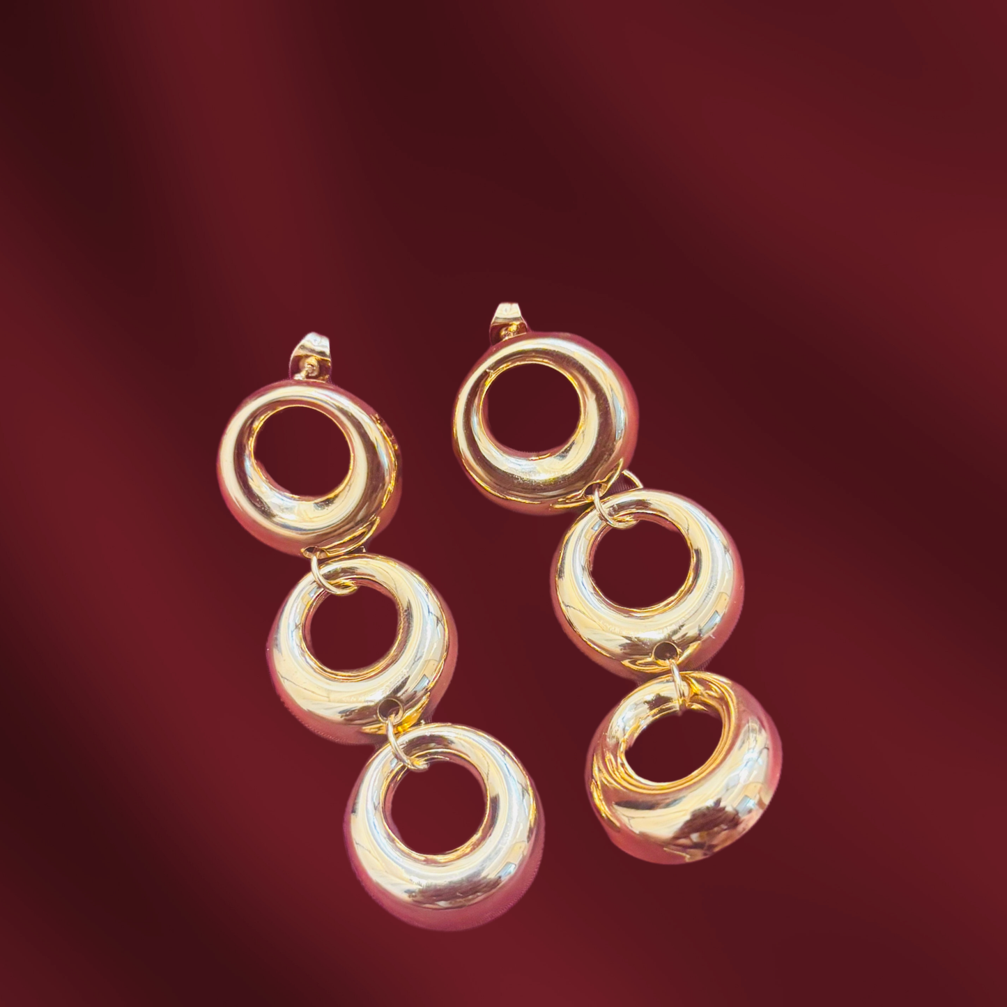 Infinity Echo Hoops Earring | 18K Gold Plated