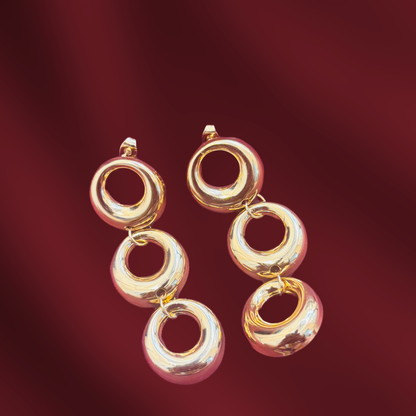 Infinity Echo Hoops Earring | 18K Gold Plated