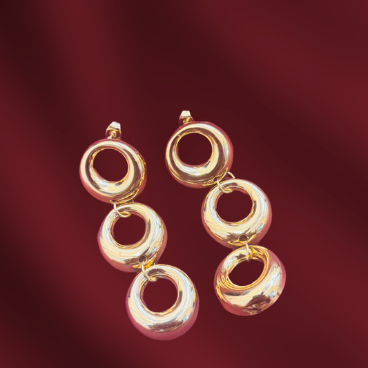 Infinity Echo Hoops Earring | 18K Gold Plated