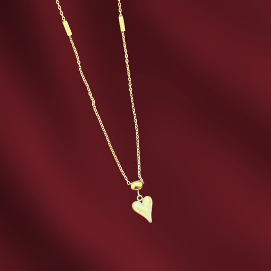 Solovia Golden Heart Necklace  | 18K Gold Plated