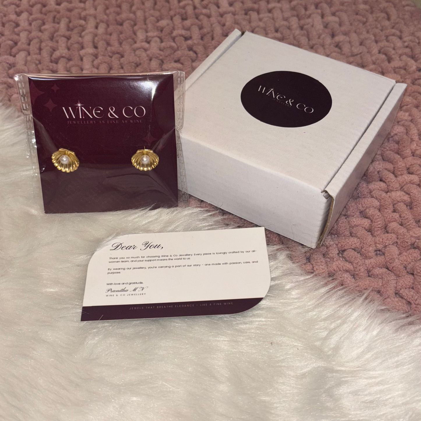 Oyster Moon Pearl Earrings | 18K Gold Plated