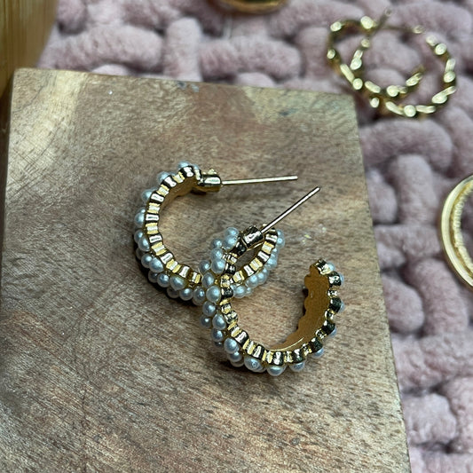 Opal Mist Hoops