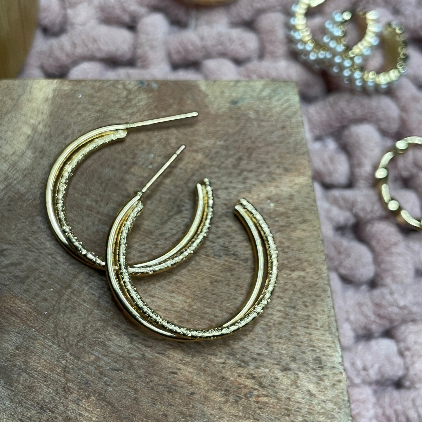 Trinity Twist Hoops