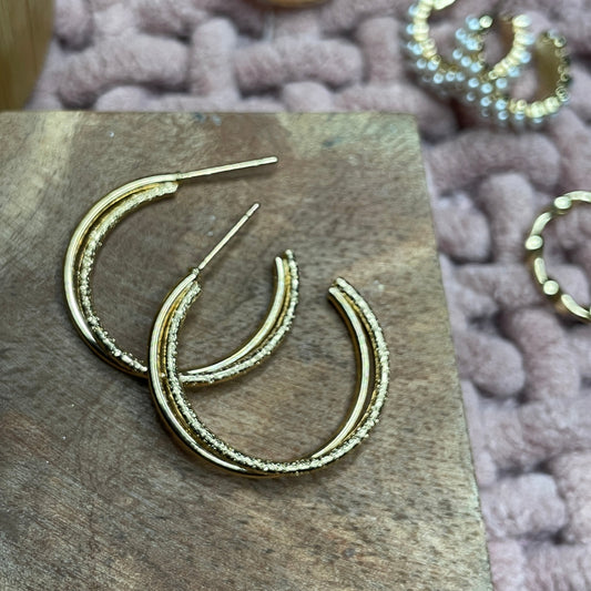 Trinity Twist Hoops