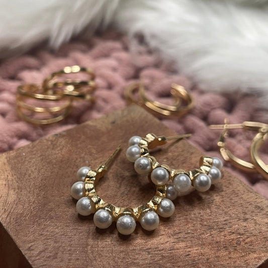 Pearl Cluster Hoop