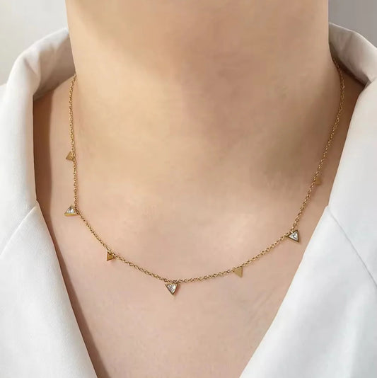 Golden Prism Necklace | 18K Gold Plated