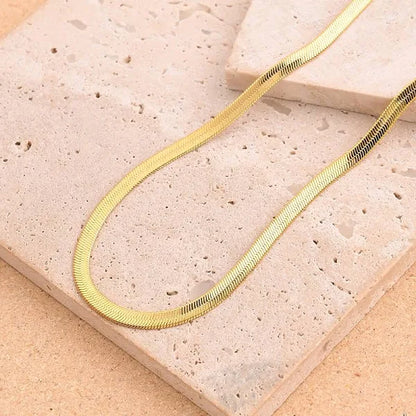Liquid Gold Snake Necklace  | 18K Gold Plated