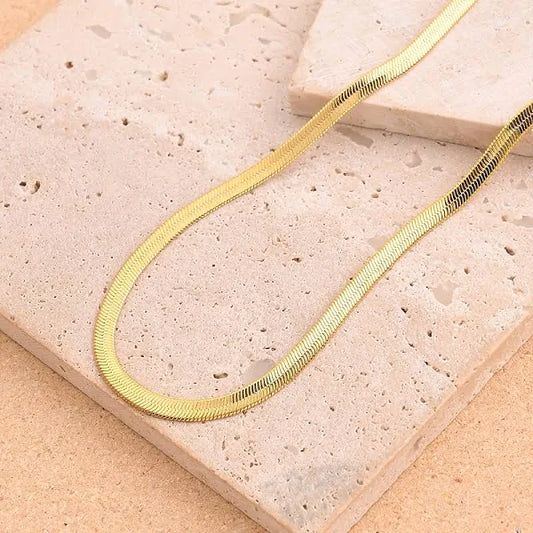 Liquid Gold Snake Necklace  | 18K Gold Plated