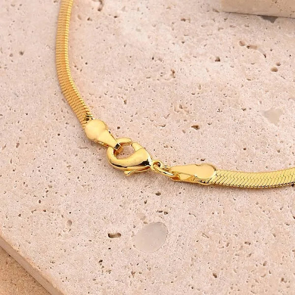 Liquid Gold Snake Necklace  | 18K Gold Plated